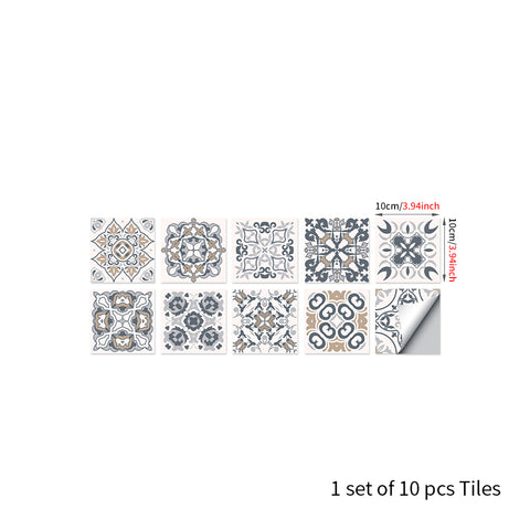 Light gray-brown tone: the retro elegance of tile stickers