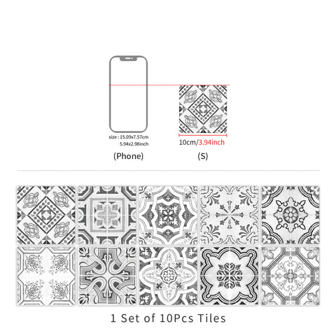 Classic black and white: the eternal beauty of tile stickers