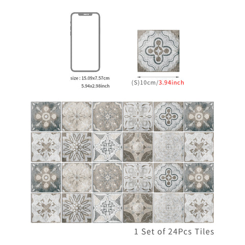 Retro Gray Tile Stickers: Interpretation of Nostalgia and Elegance