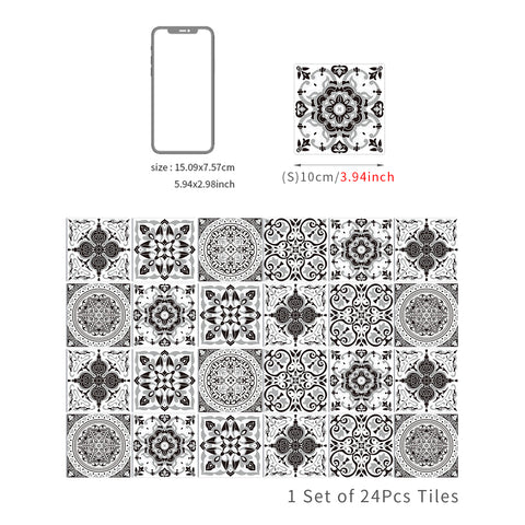 Black and white fashionable tile stickers: interpreting the eternal charm of classics