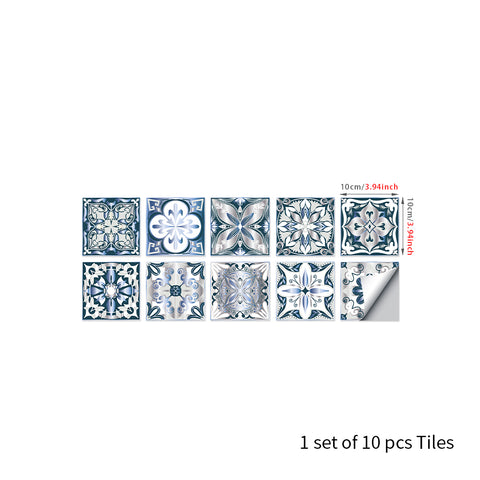 Fresh blue and white: the elegant beauty of tile stickers