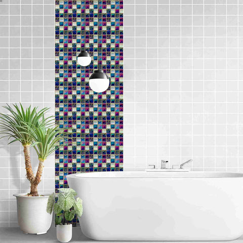 DIY Peel and Stick Tiles with Crystal Mosaic, Waterproof and Self-Adhesive for Home, Kitchen, and Bathroom