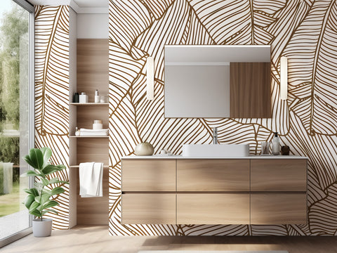 forest theme wallpaper for bathroom
