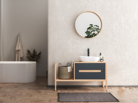 modern forest wallpaper for bathroom