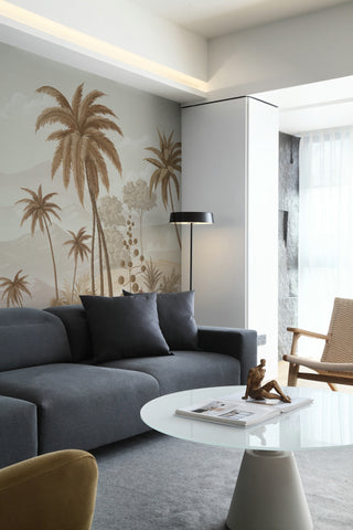 Tender Tropical: soft tones and natural textures of the tropical landscape wallpaper