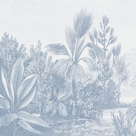 Soft and natural: classic sketch style botanical wallpaper