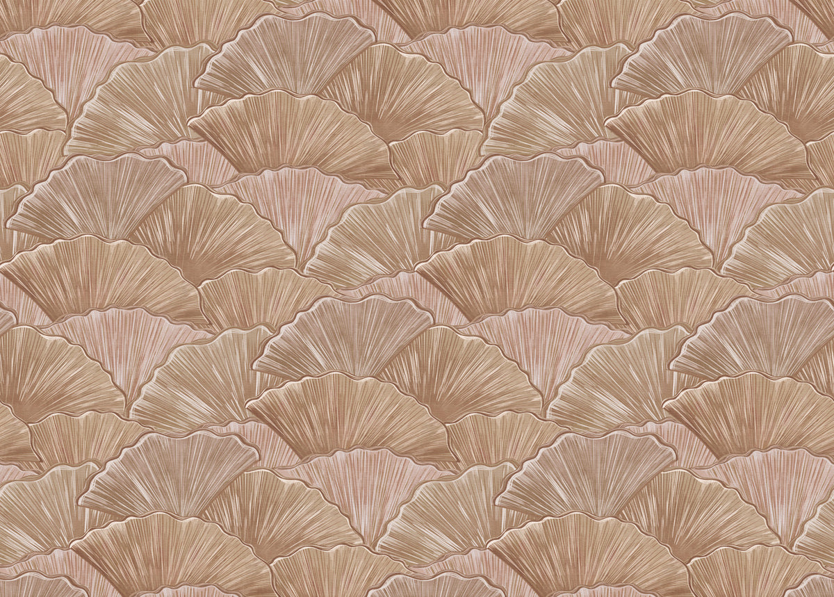 Advanced sense of fan-shaped petals full of forest wallpaper