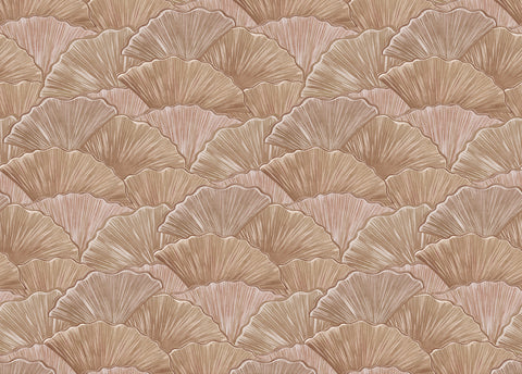 Advanced sense of fan-shaped petals full of forest wallpaper