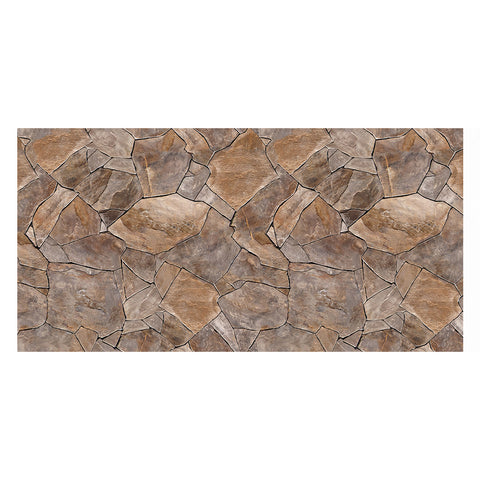 Dark Brown Textured Stone Wallpaper Tile Stickers Rustic Rock Wallpaper 3d Stone