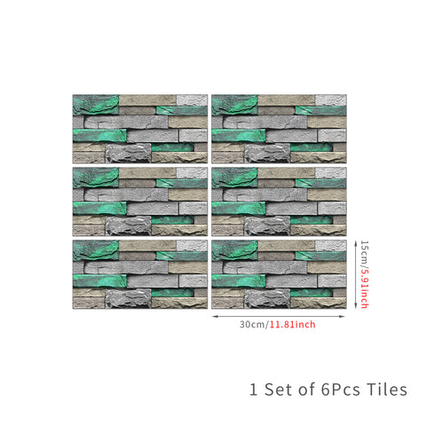 Greenish Blue Stone Texture Wallpaper Rustic Tiles Stickers