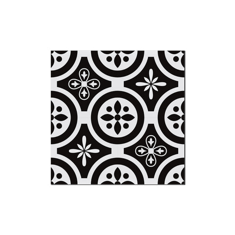 Black and White Geometric Marble Texture Floor Stickers Tile Modern Peel and Stick