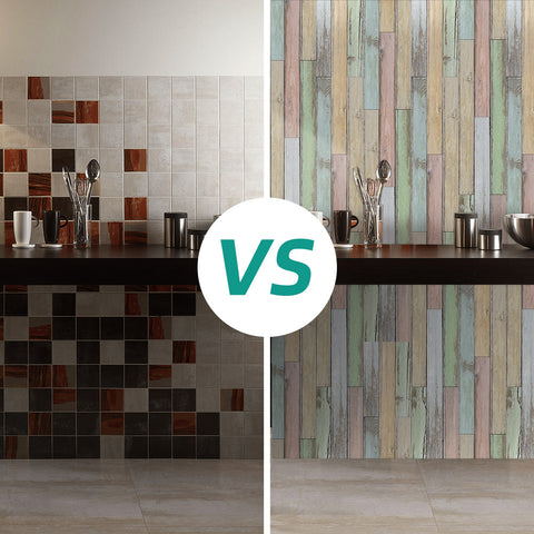 Multi-Color wooden wallpaper vs other wallpaper