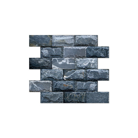 Grey Blue Nature Stone Tile Stickers Rustic Rock Wallpapers 10 Pcs