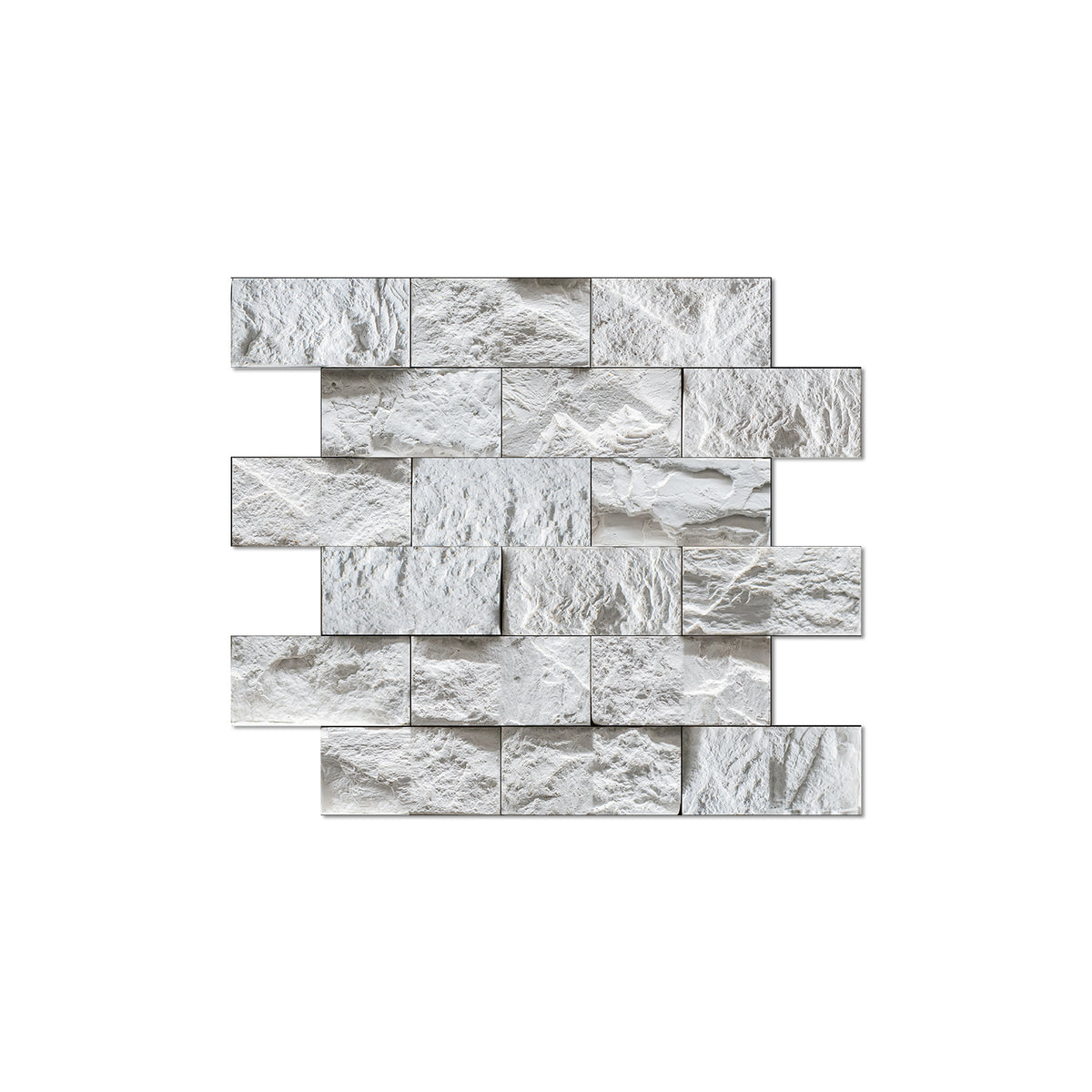 White Stone Wallpaper Tile Stickers Rustic Rock Wallpapers 3D Stone 10 Pcs