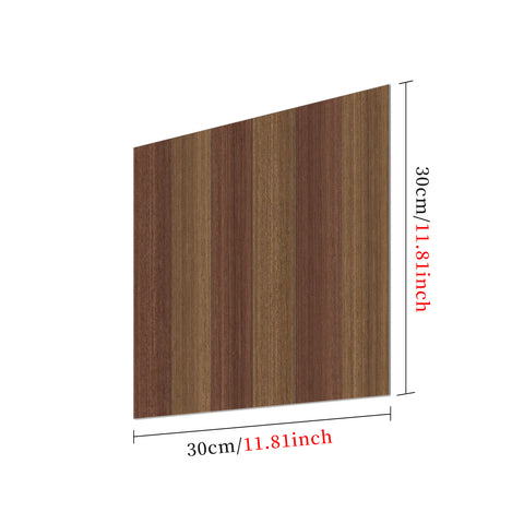 Classic Brown Striped Wood Grain Floor Sticker