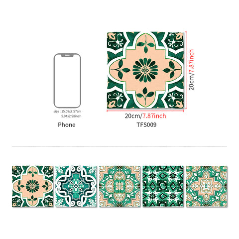 Fresh Green Charm: The Natural Style of Tile Stickers