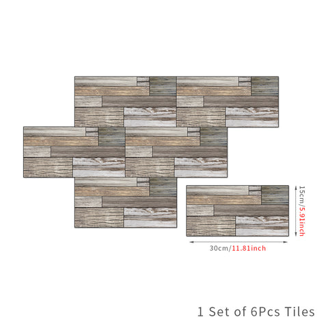 Modern Peel and Stick Marble Floor Tiles Brown and Grey Scandinavian Style Stickers