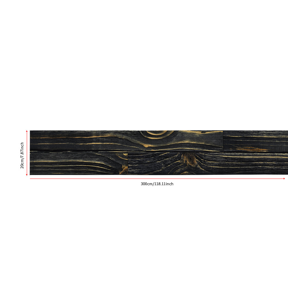 Black Wood Wallpaper  Wood Slat Wallpaper Size-8"×118" 20cm×300cm