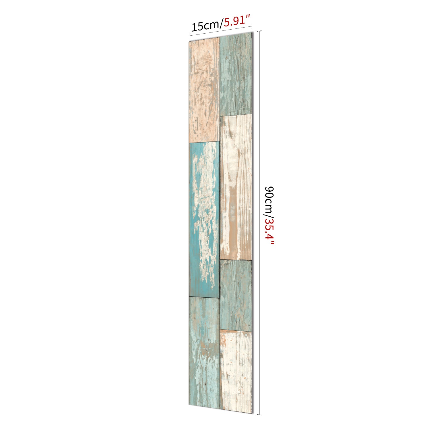 Beach Wood Blue and Beige Looking Wallpaper Size-6"×35" 15cm×90cm