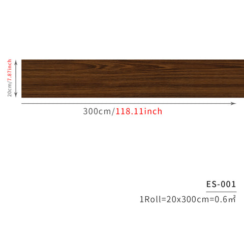 Teak Edge Grain Vinyl Flooring Roll