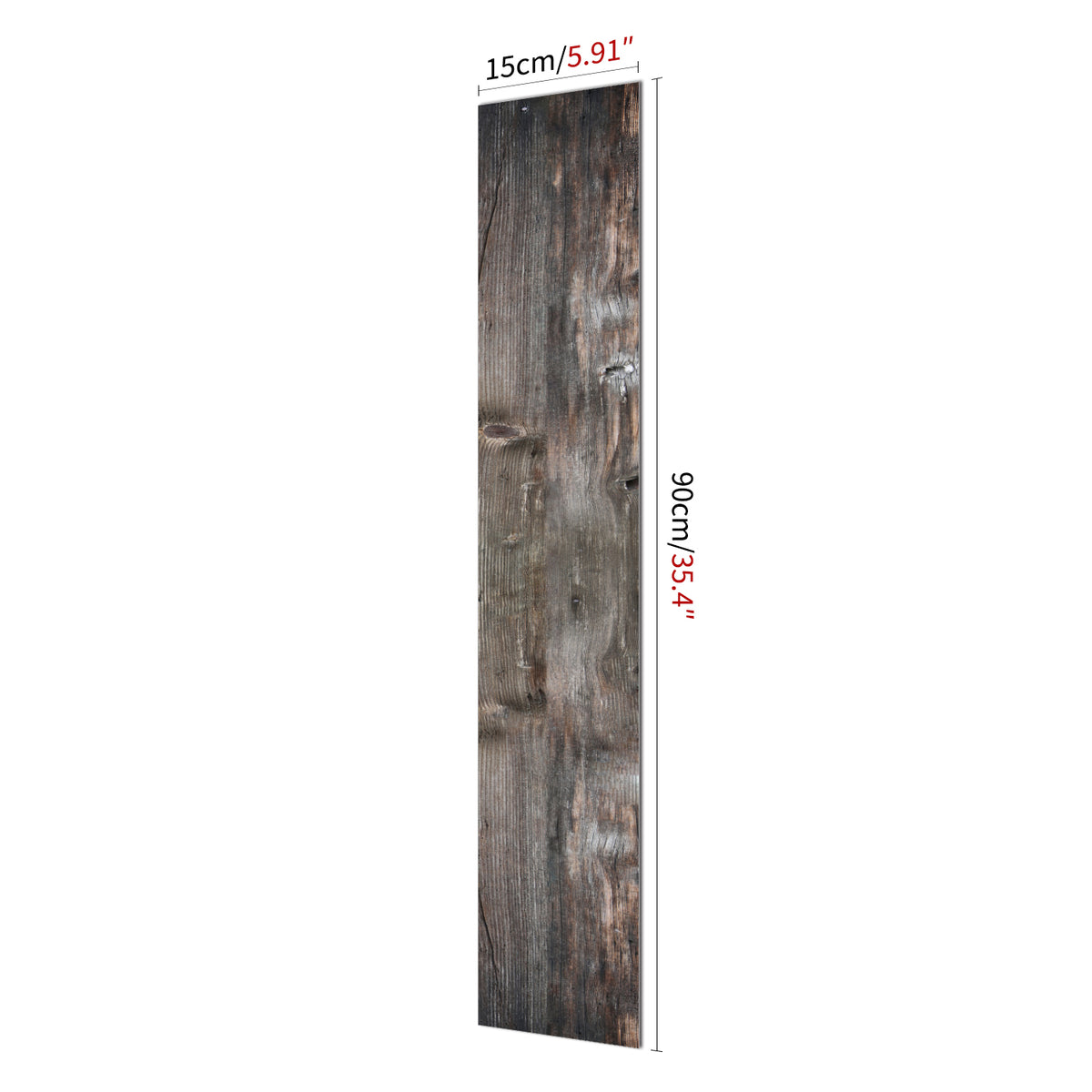 Aged Barn Wood Look Peel and Stick Flooring in Dark Gray