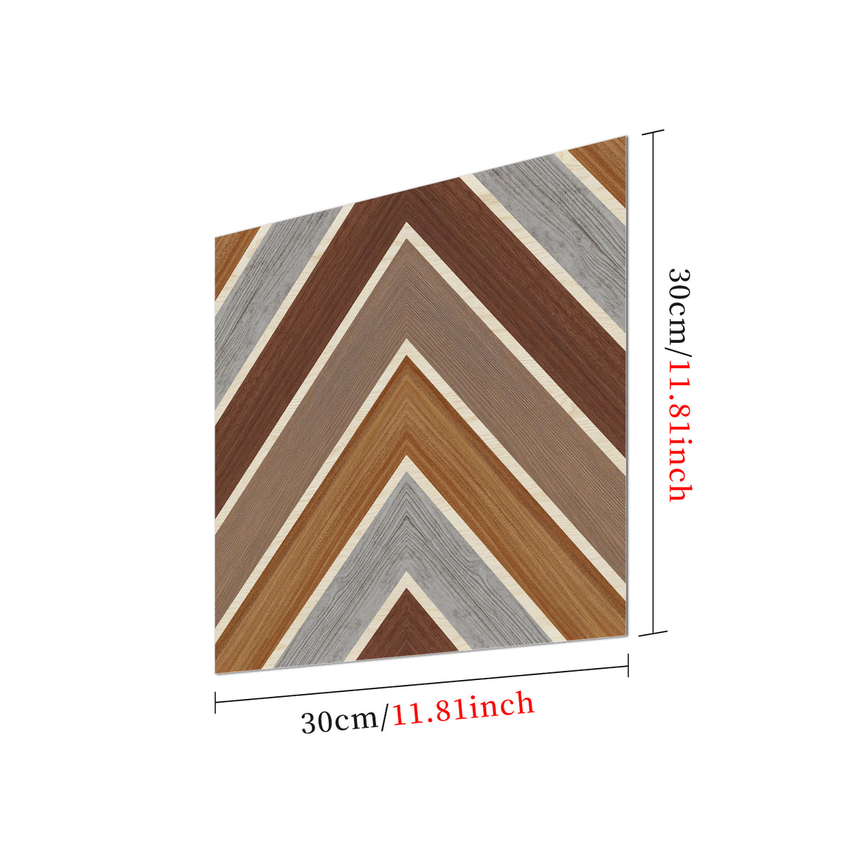 Multicolor Twill Wood Floor Wallpaper Size-12"×12" 30cm×30cm