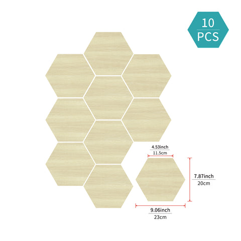 Pale Cream Oak Hexagonal Foam Porcelain Tiles