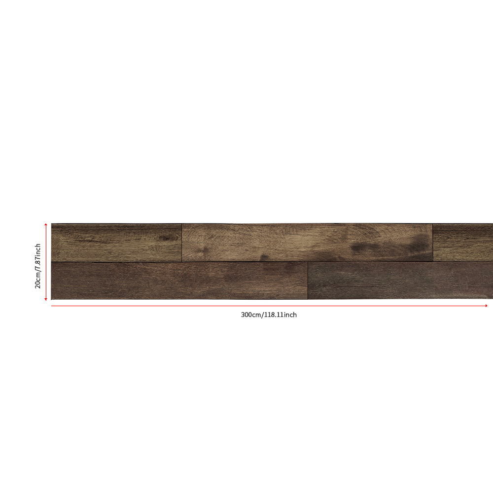 Gray and Brown Wallpaper over Wood Paneling Size-8"×118" 20cm×300cm