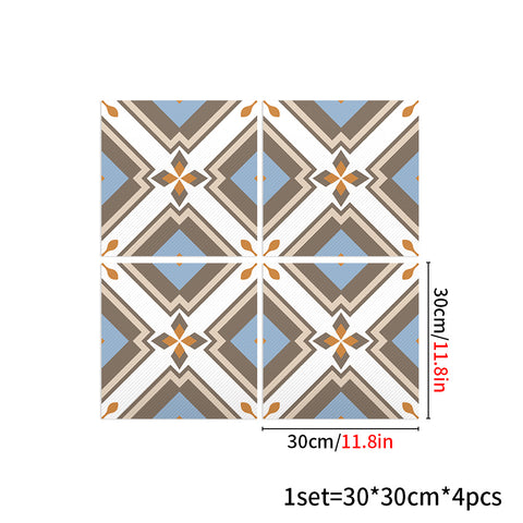 Stylish Beige and Blue Decorative Diamond Tile