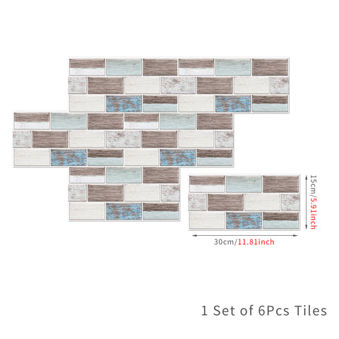 Soft Blue and Beige Peel and Stick Marble Floor Tiles Stickers Fresh and Breathe