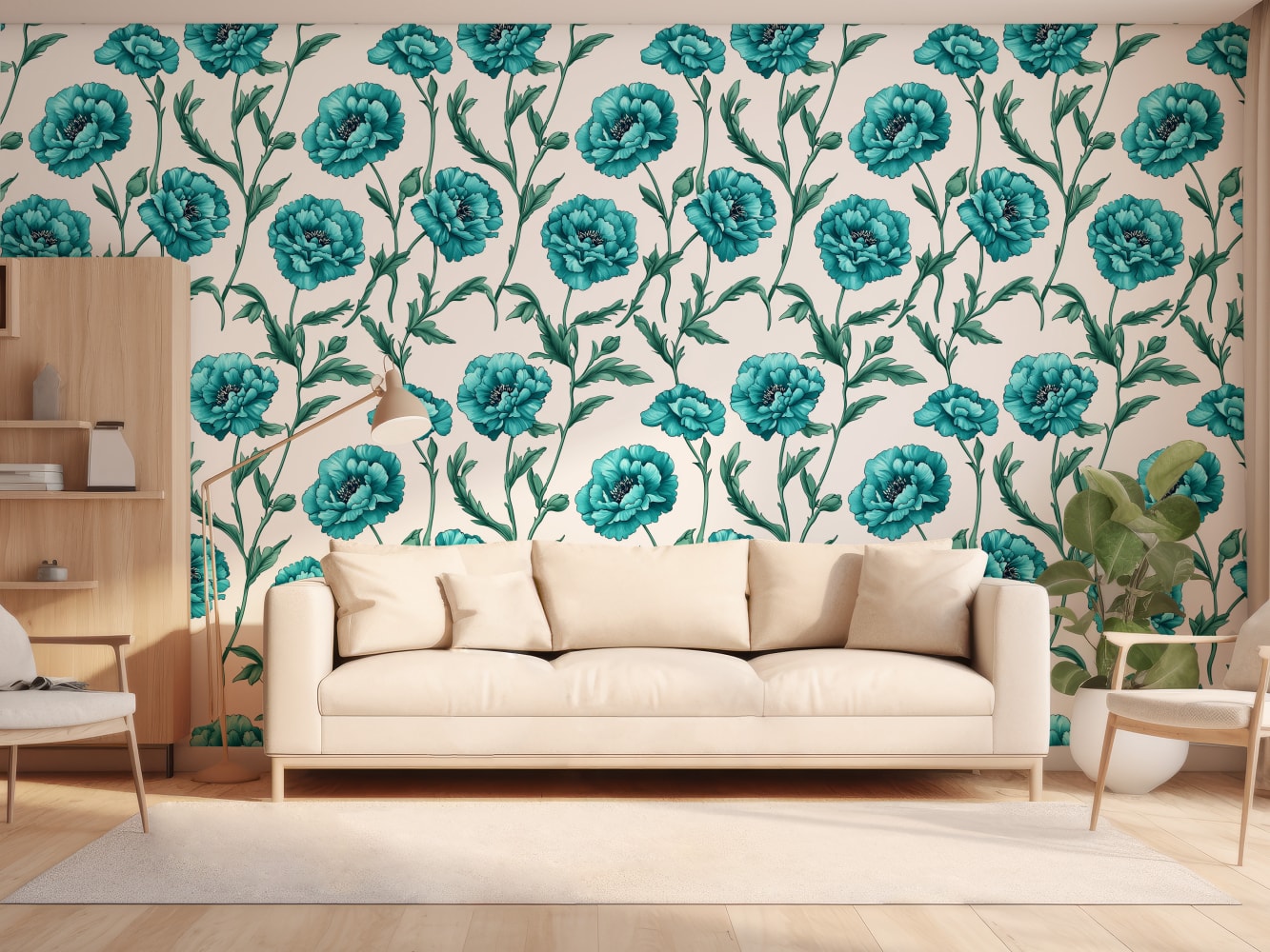 beautiful forest wallpaper for living room