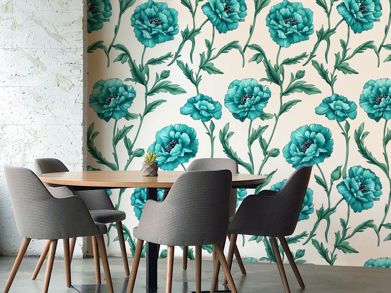 forest aesthetic wallpaper for dining room