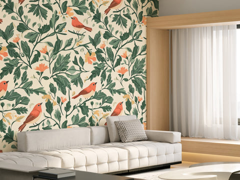 nature forest wallpaper for living room