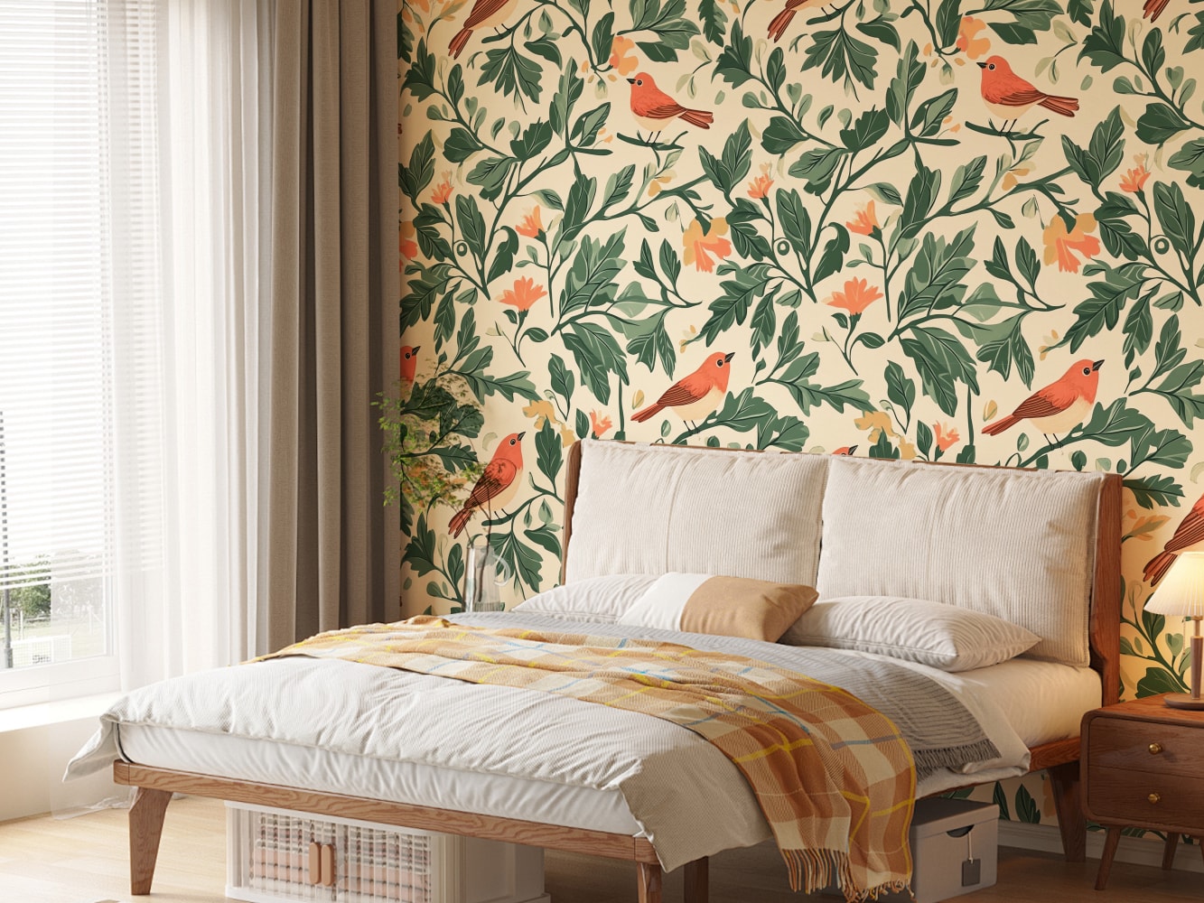 forest wallpaper mural for bedroom