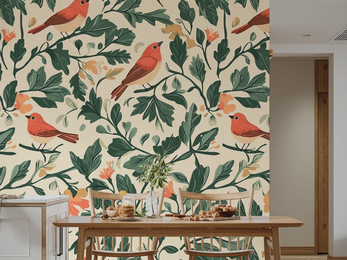 forest aesthetic wallpaper for dining room